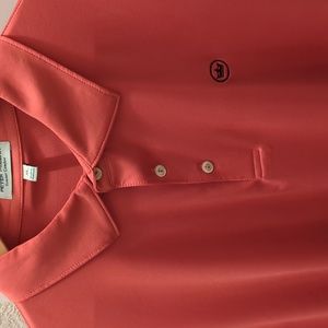 Peter Millar Performance Jersey Golf Polo, Red, XL